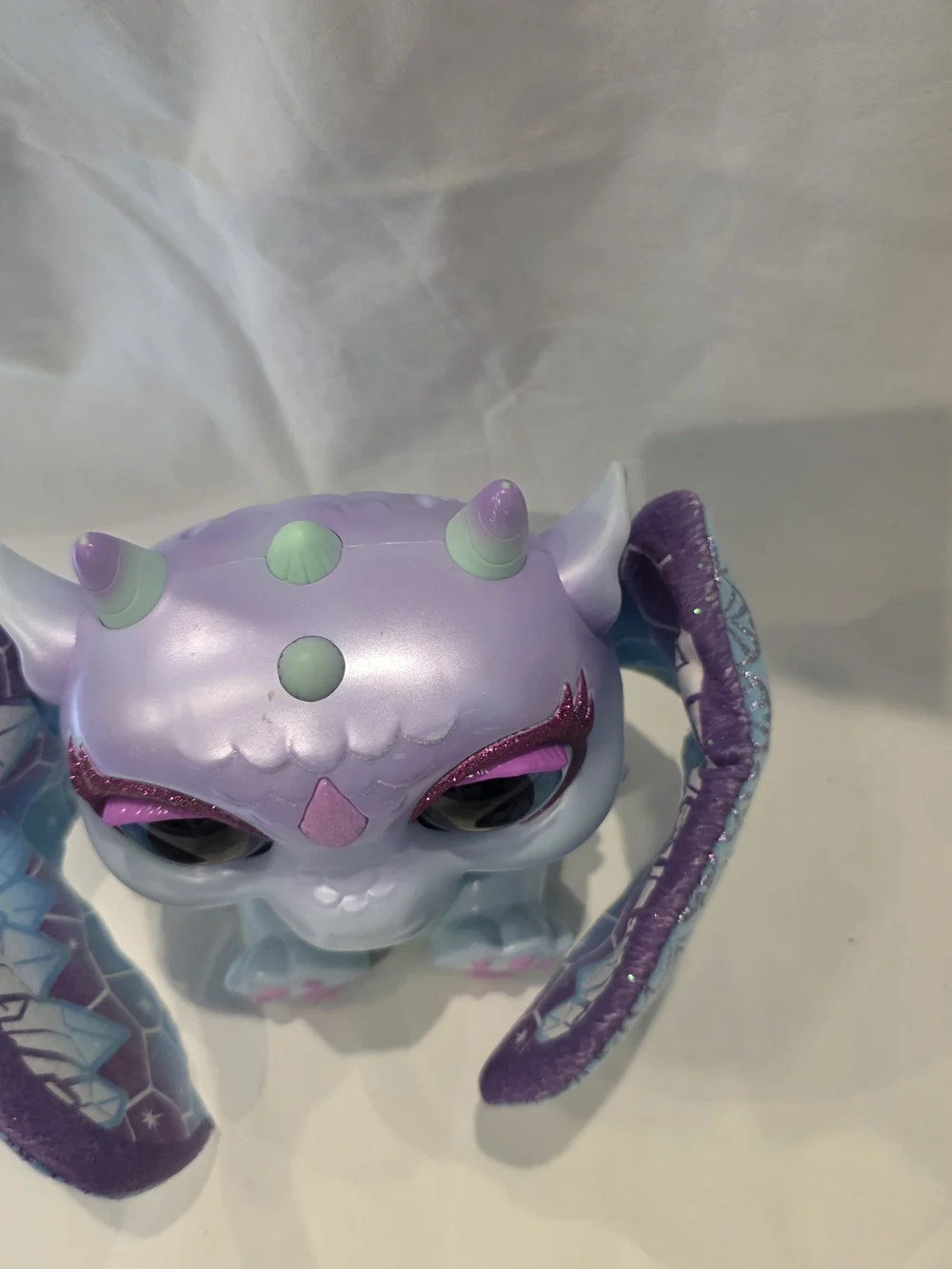 Working FurReal MoodWings Purple and Blue Snow Dragon G1 Baby Toy 2020 Hasbro